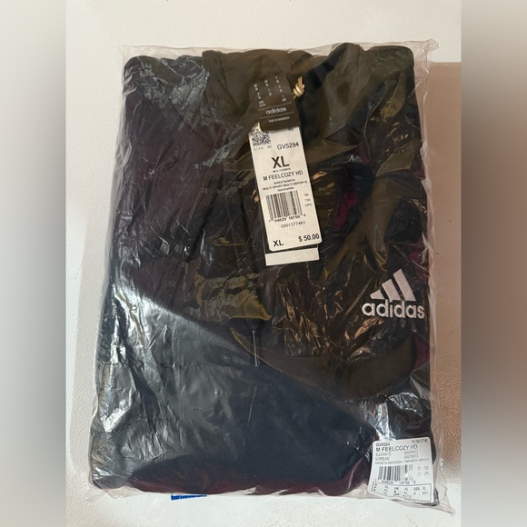 Adidas Men's Black Pullover Hoodie - Picture 4 of 5